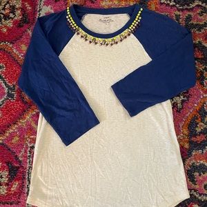 J. Crew baseball tee